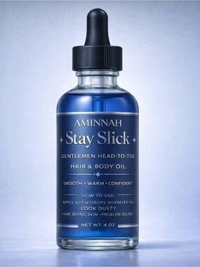 Aminnah Stay Slick Gentlemen Body Oil